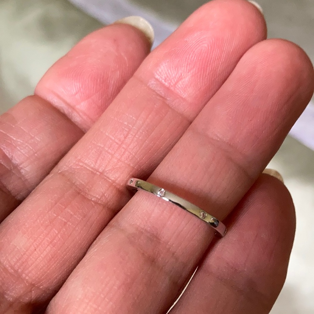 Kpop Rings Rhodium Plated Crystal Ring - Picture 3 of 5